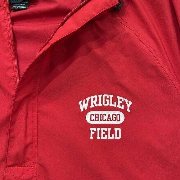 Men's Holloway Wrigley Field Red Hooded Pullover Windbreaker M - Picture 1 of 5